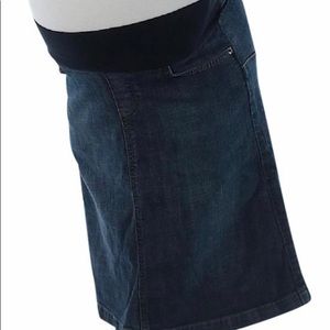 Maternity denim skirt